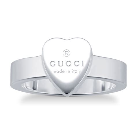 heart ring with gucci trademark size 8|Gucci trademark heart ring.